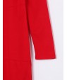 Women's Work / Plus Size Dress,Solid Round Neck Mini Long Sleeve Red / Beige Polyester Summer