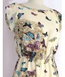 Women's Butterfly Print Chiffon Mini Dress