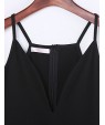 Women's Sexy / Beach Solid Skater Dress , V Neck Mini Polyester