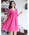 Women's Casual/Daily Cute Plus Size Dress U Neck Above Knee ? Length Sleeve Red / White / Black Summer