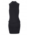 Women's Casual/Daily Simple Sheath Dress,Solid V Neck Mini Sleeveless White / Black Cotton / Polyester Summer