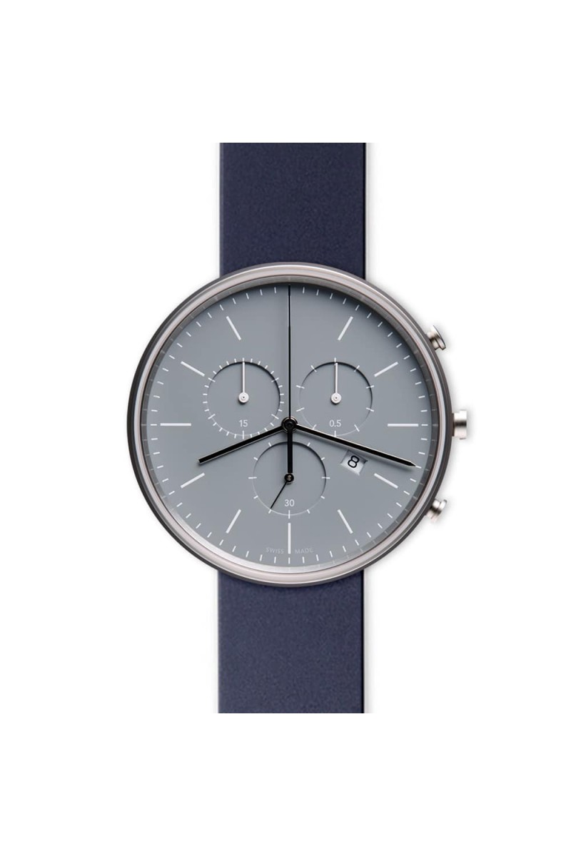 M37 chronograph watch in polished steel